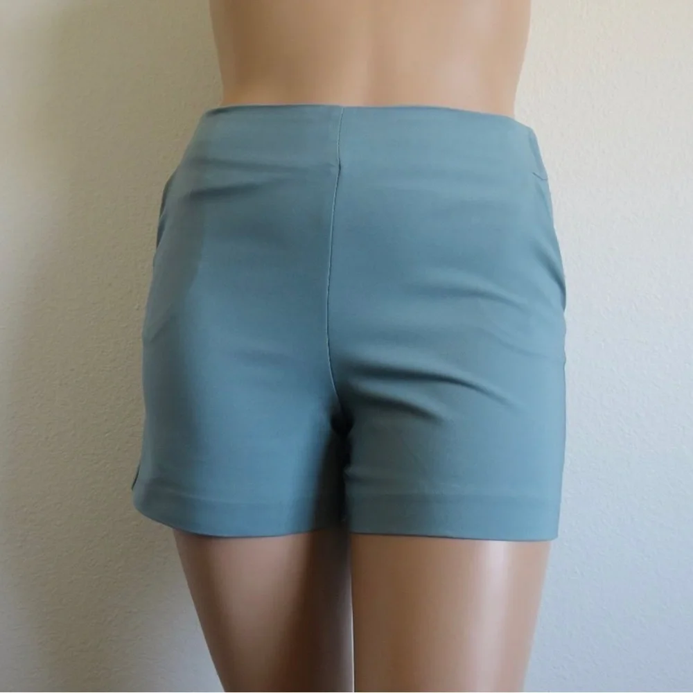 MAURICES Jeans Trouser Casual Shorts Teal Blue Plus Size 13/14 NWT - Picture 2 of 3